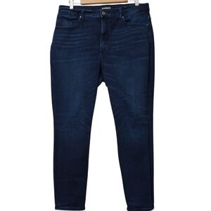 Express Jeans Perfect Curves Legging Blue Dark Wash High Rise Stretch+ Denim